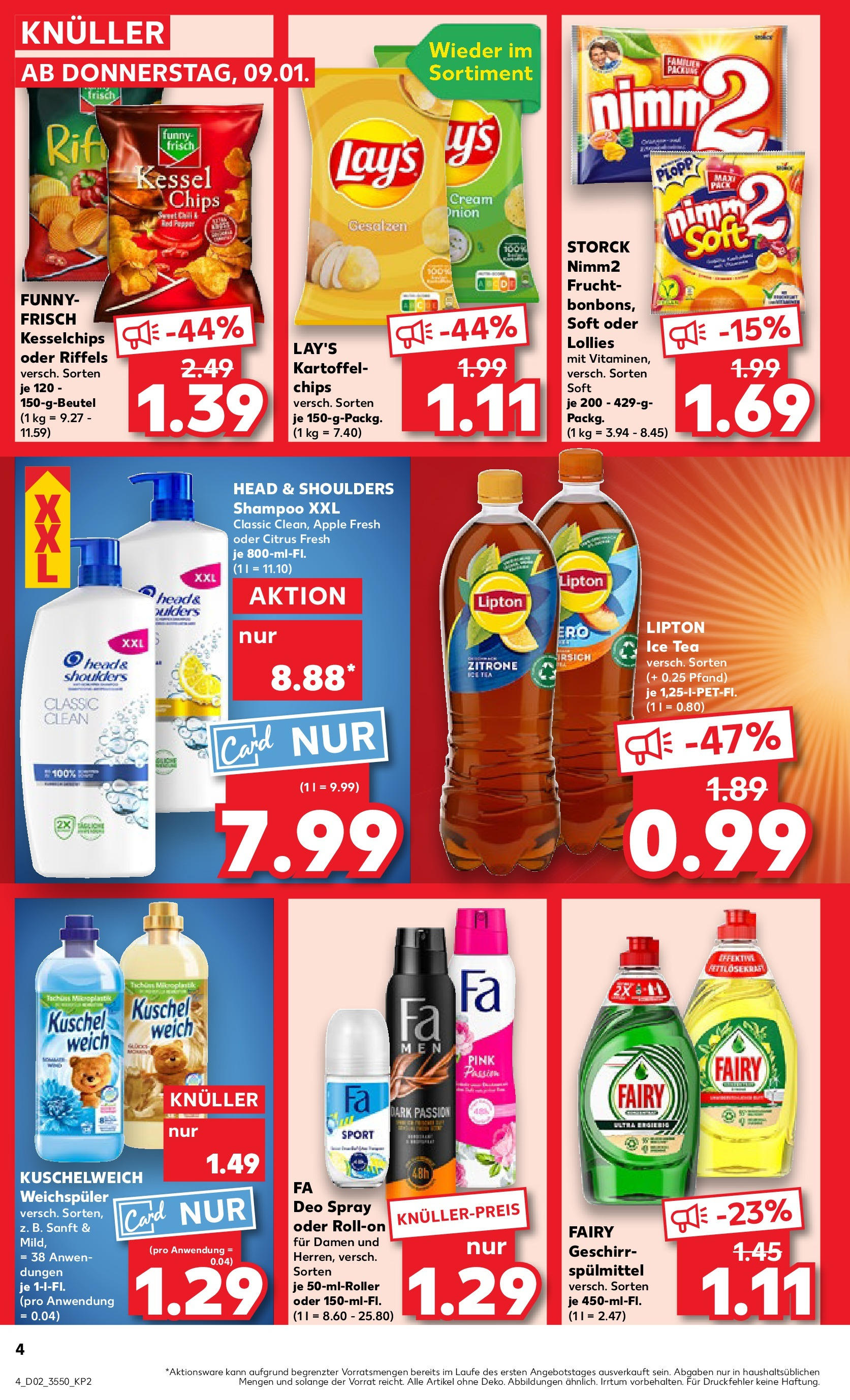 Kaufland - Berlin-Reinickendorf, Ollenhauerstraße 122 (ab 09.01.2025) » Angebote Online zum Blättern | Seite: 4 | Produkte: Kuschelweich, Head & shoulders, Apple, Weichspüler