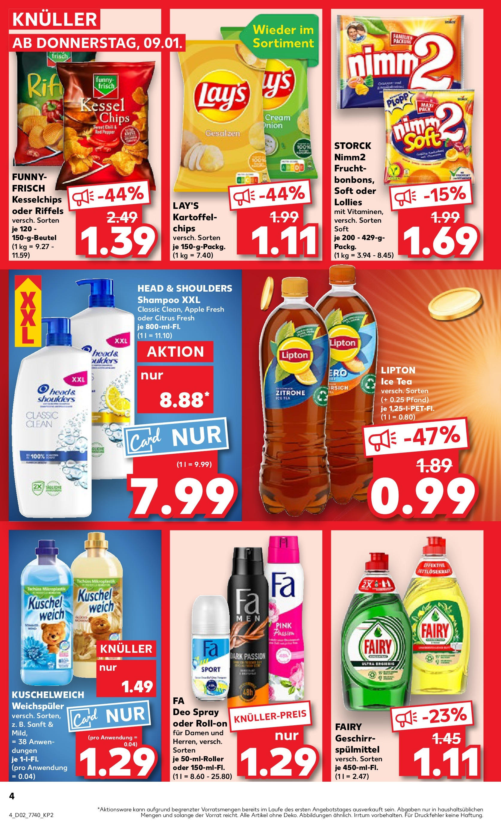 Kaufland - Nürnberg, Fürther Straße 187 (ab 09.01.2025) » Angebote Online zum Blättern | Seite: 4 | Produkte: Kuschelweich, Apple, Weichspüler, Chips