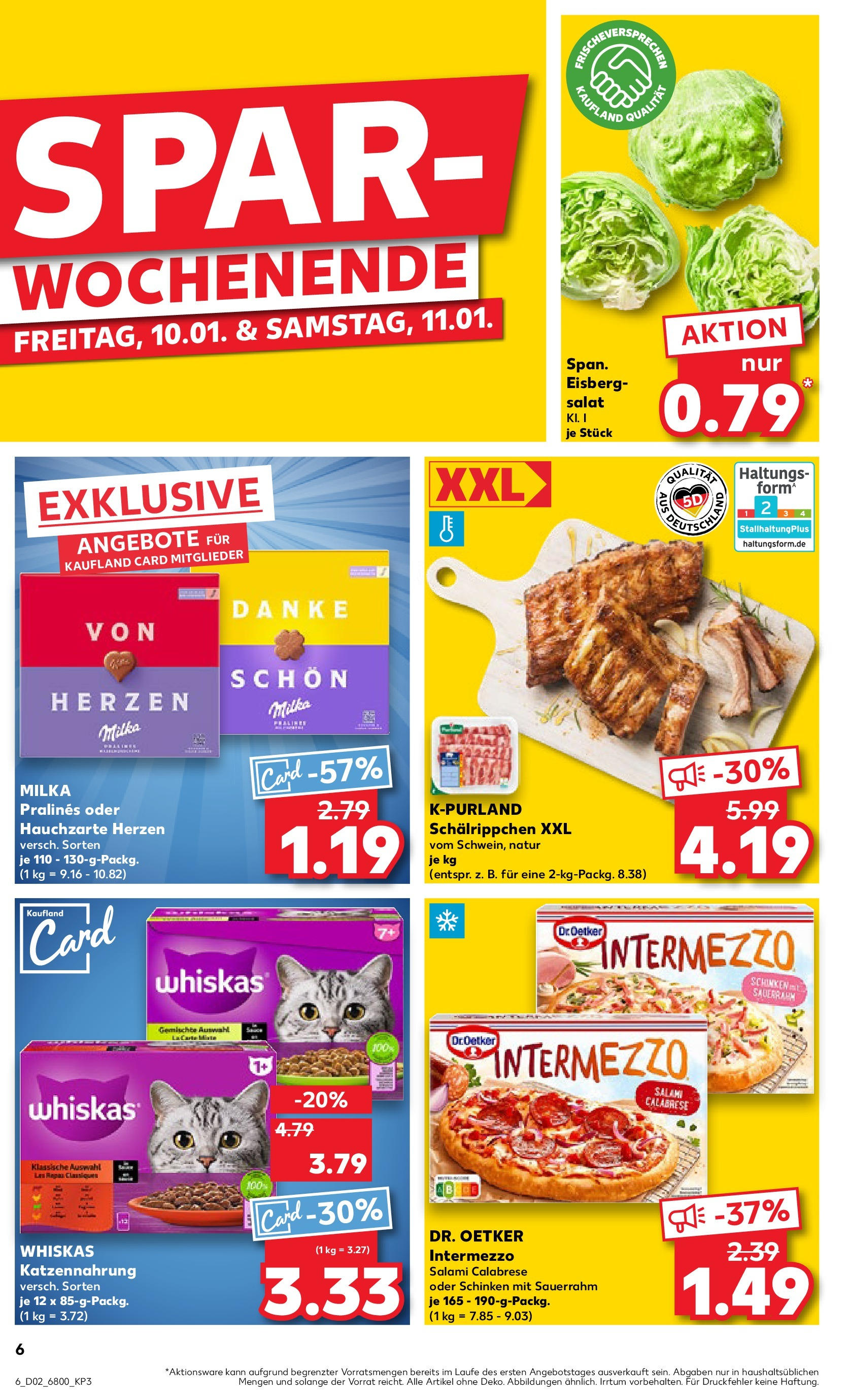 Kaufland - Berlin-Reinickendorf, Ollenhauerstraße 122 (ab 09.01.2025) » Angebote Online zum Blättern | Seite: 6 | Produkte: Milka, Schinken, Sauerrahm, Salat