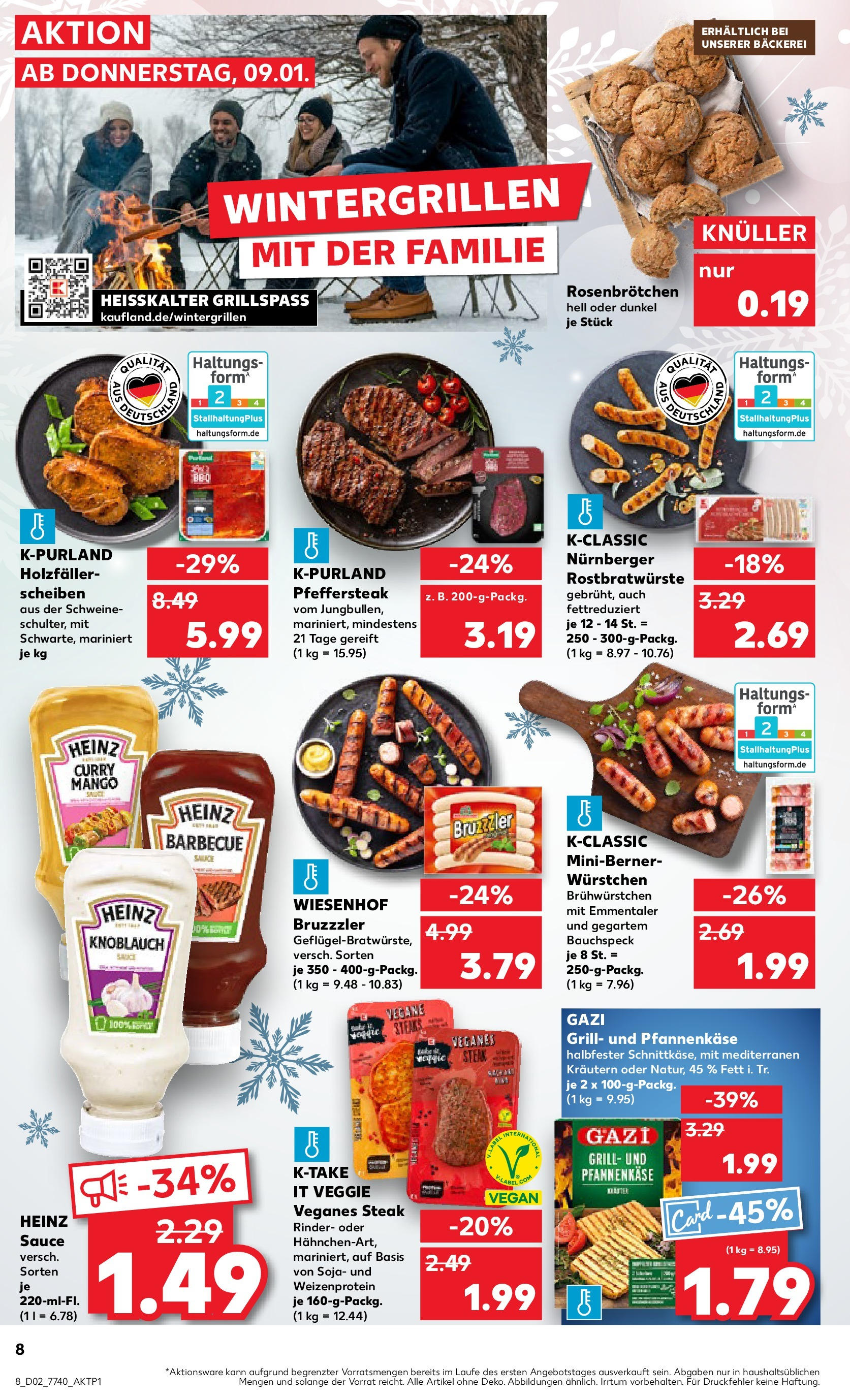 Kaufland - Nürnberg, Fürther Straße 187 (ab 09.01.2025) » Angebote Online zum Blättern | Seite: 8 | Produkte: Grill, Bäckerei, Mango, Steak