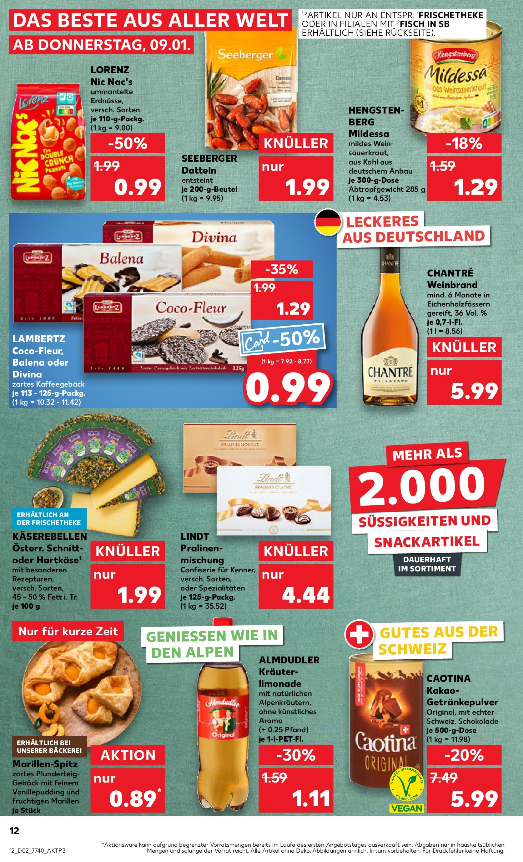 Kaufland - Nürnberg, Fürther Straße 187 (ab 09.01.2025) » Angebote Online zum Blättern | Seite: 12 | Produkte: Bäckerei, Schokolade, Wein, Süßigkeiten