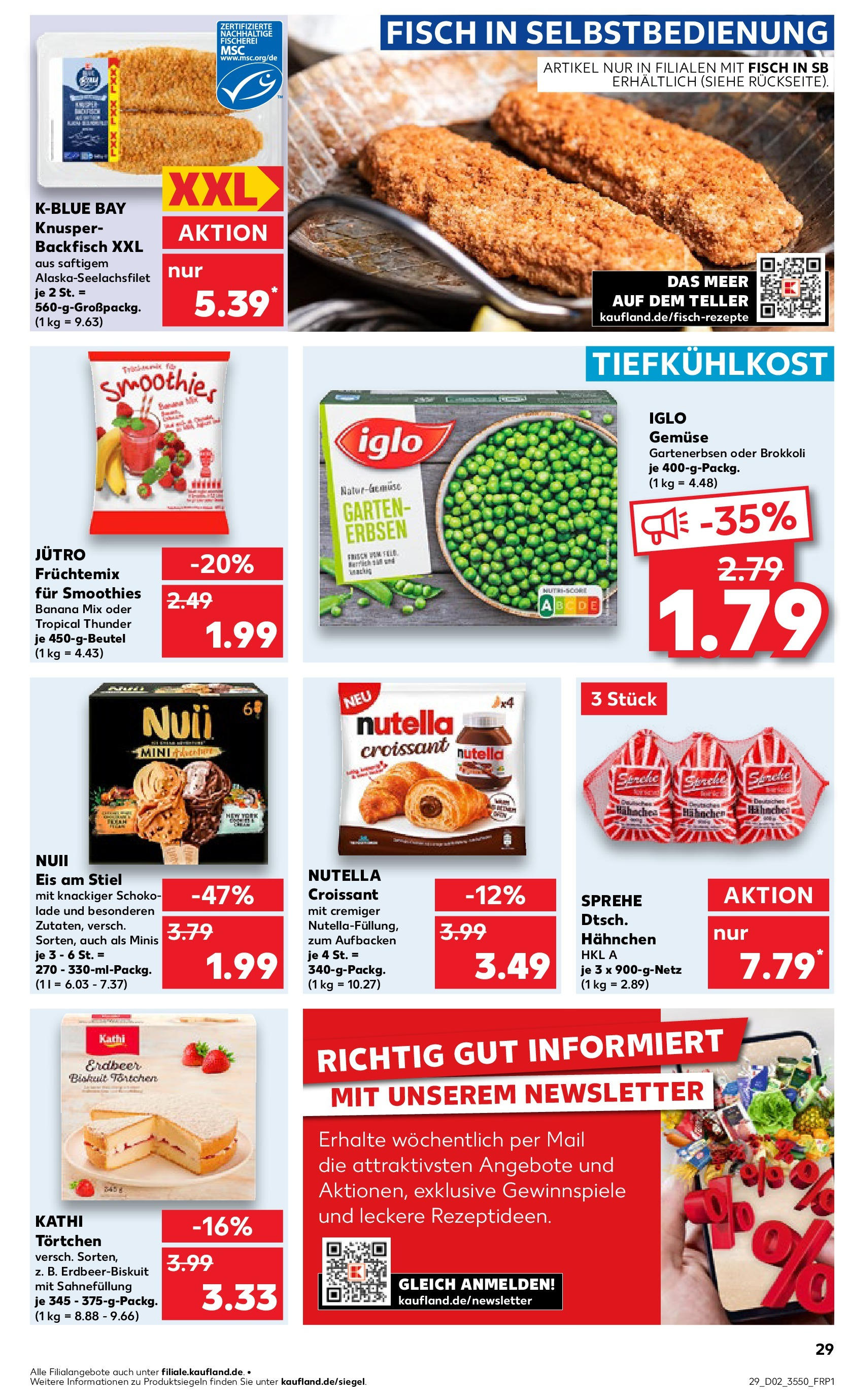 Kaufland - Berlin-Reinickendorf, Ollenhauerstraße 122 (ab 09.01.2025) » Angebote Online zum Blättern | Seite: 29 | Produkte: Croissant, Gemüse, Eis, Erbsen