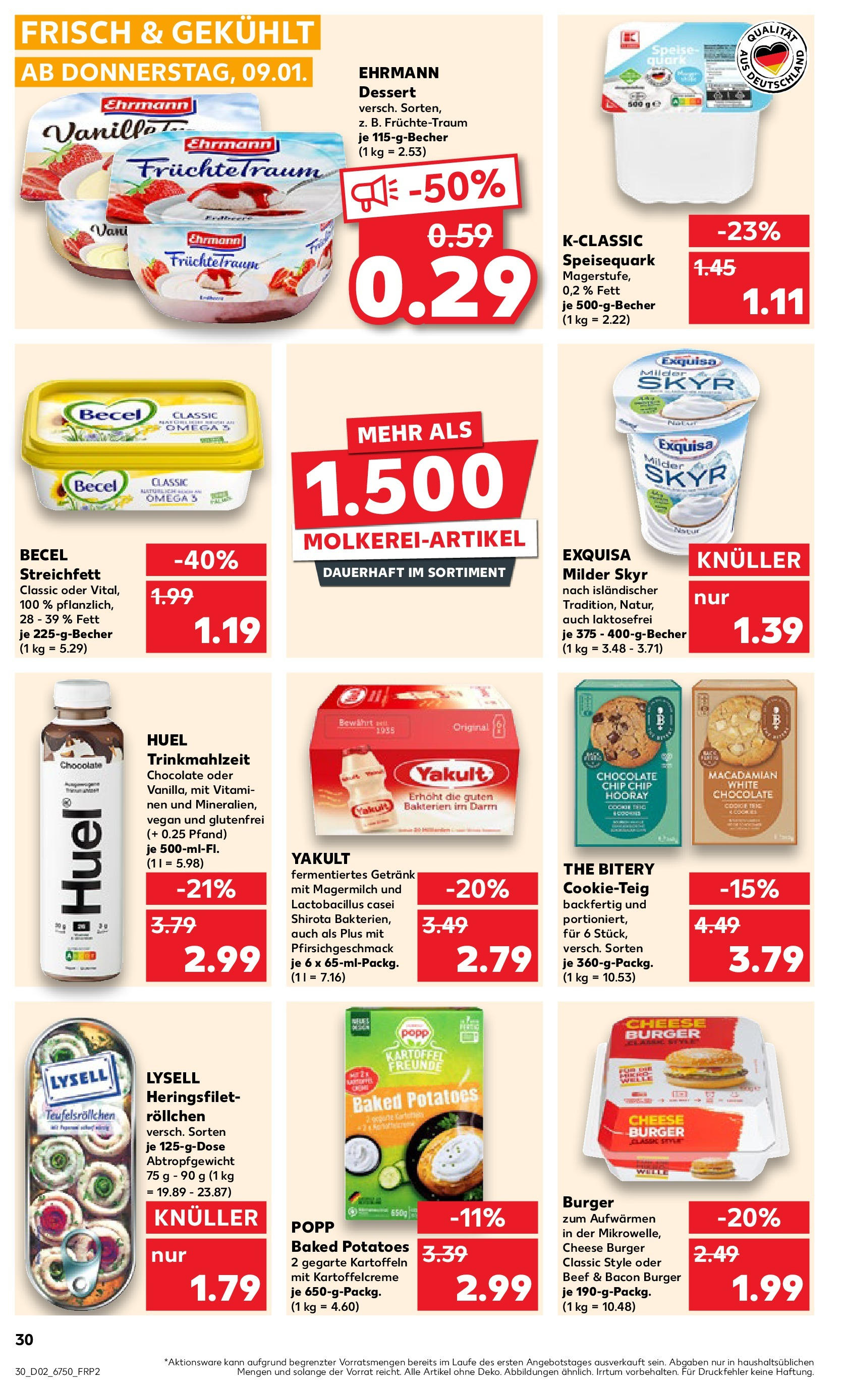 Kaufland - Berlin-Reinickendorf, Ollenhauerstraße 122 (ab 09.01.2025) » Angebote Online zum Blättern | Seite: 30 | Produkte: Quark, Skyr, Kartoffeln, Speisequark