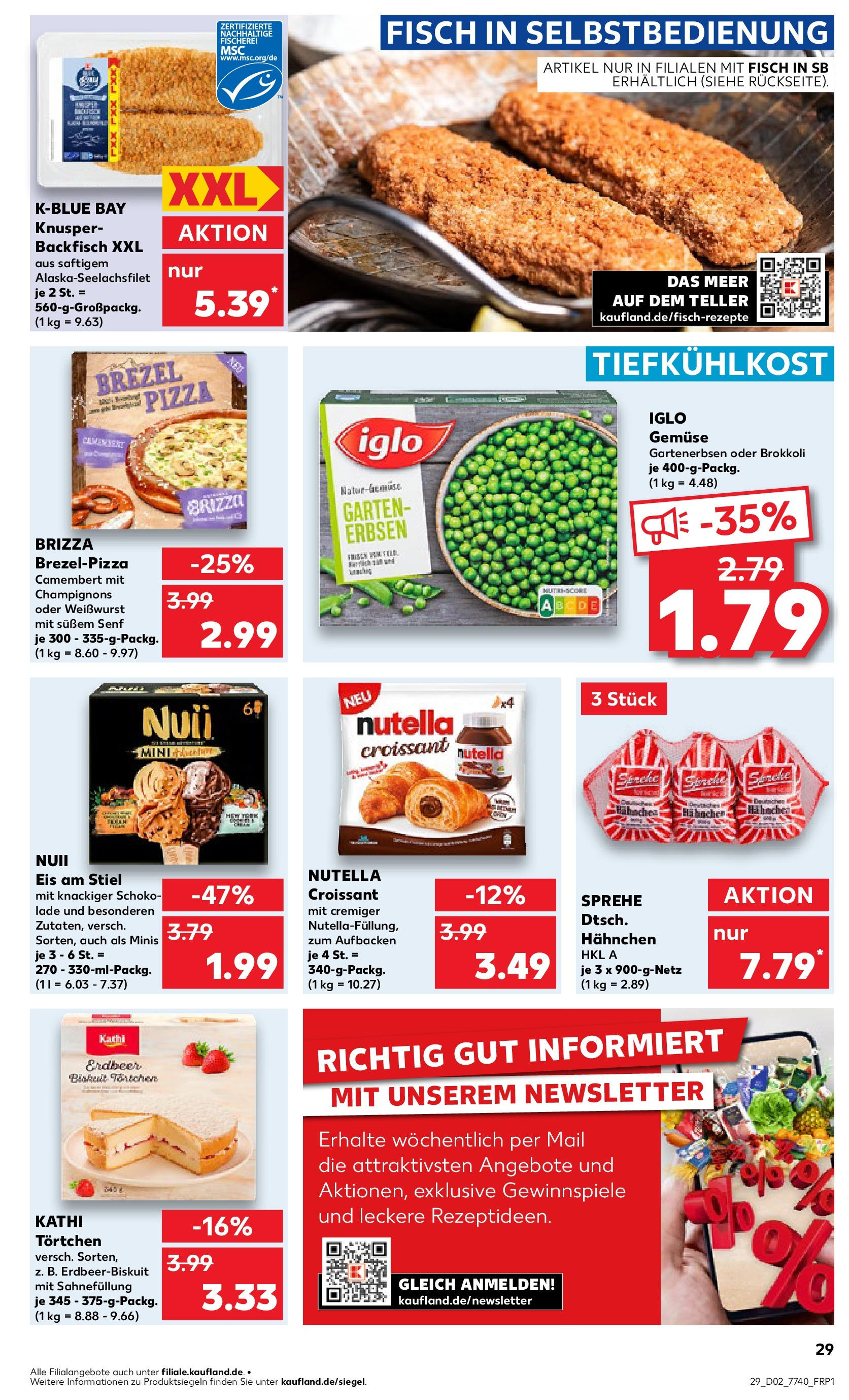 Kaufland - Nürnberg, Fürther Straße 187 (ab 09.01.2025) » Angebote Online zum Blättern | Seite: 29 | Produkte: Nuii eis, Fisch, Gemüse, Erbsen