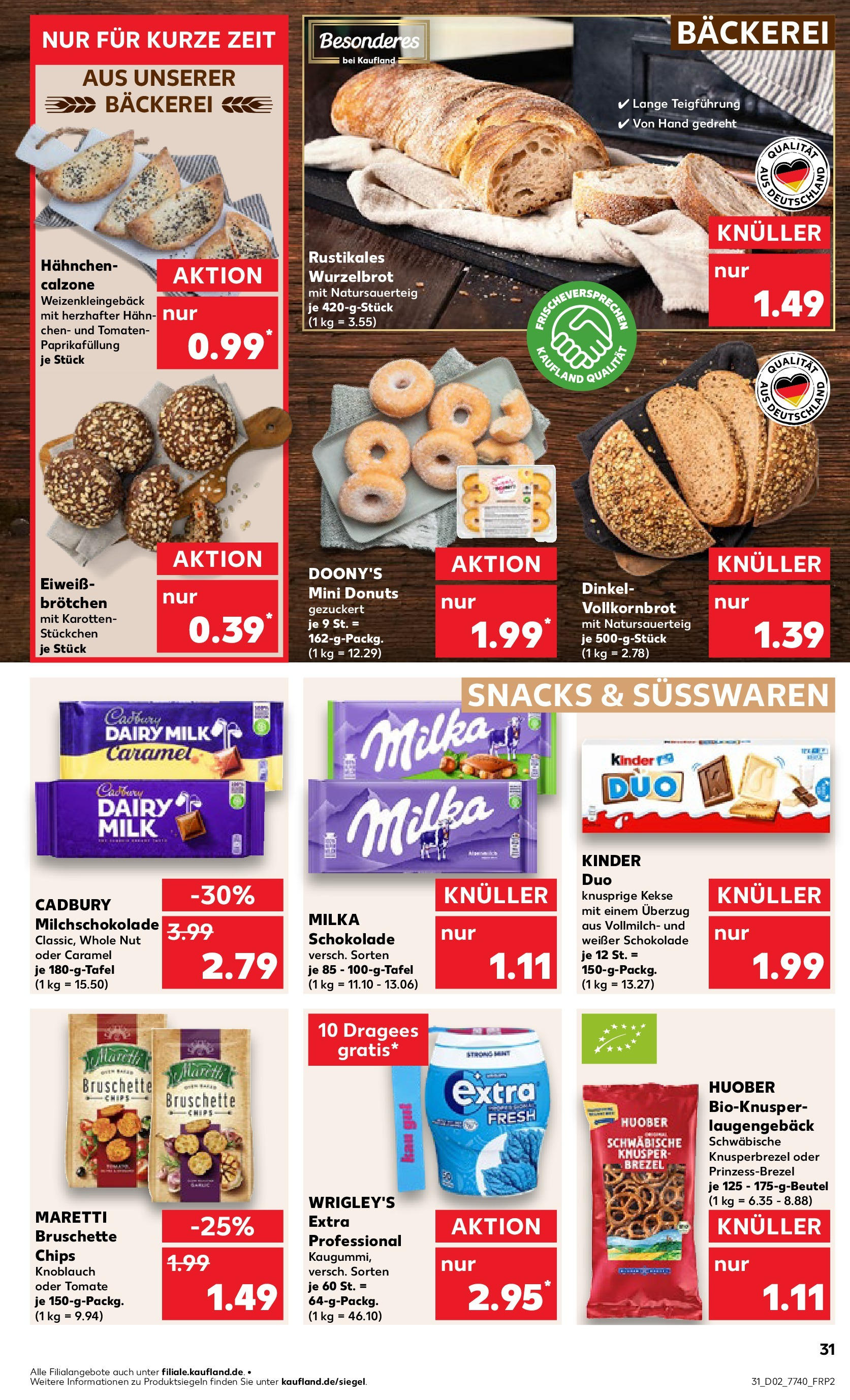 Kaufland - Nürnberg, Fürther Straße 187 (ab 09.01.2025) » Angebote Online zum Blättern | Seite: 31 | Produkte: Hahnchen, Schokolade, Milka, Donuts