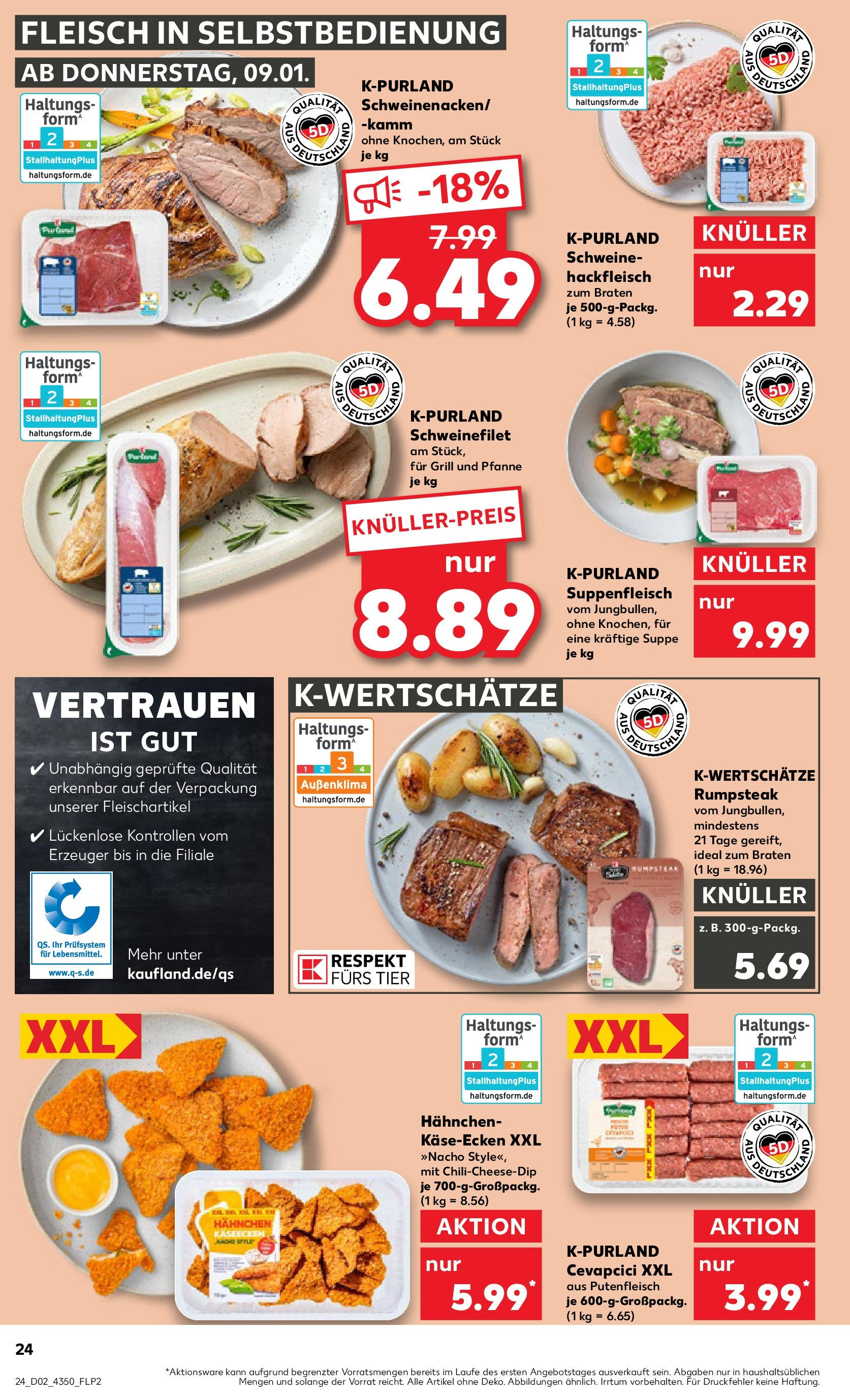 Kaufland - Berlin, Schnellerstraße 21 (ab 09.01.2025) » Angebote Online zum Blättern | Seite: 24 | Produkte: Rumpsteak, Grill, Cevapcici, Suppenfleisch