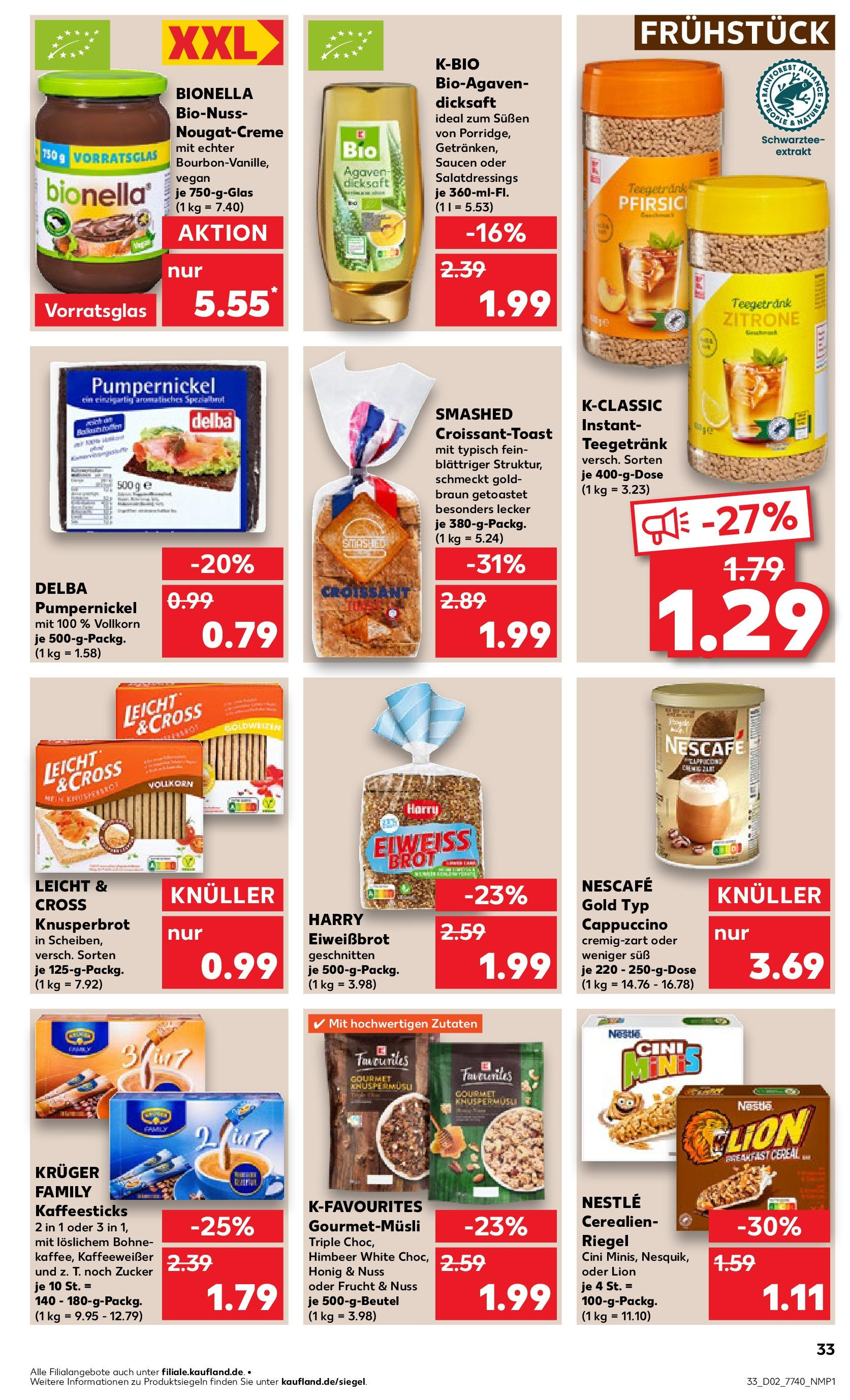 Kaufland - Nürnberg, Fürther Straße 187 (ab 09.01.2025) » Angebote Online zum Blättern | Seite: 33 | Produkte: Nescafe, Zucker, Zitrone, Brot