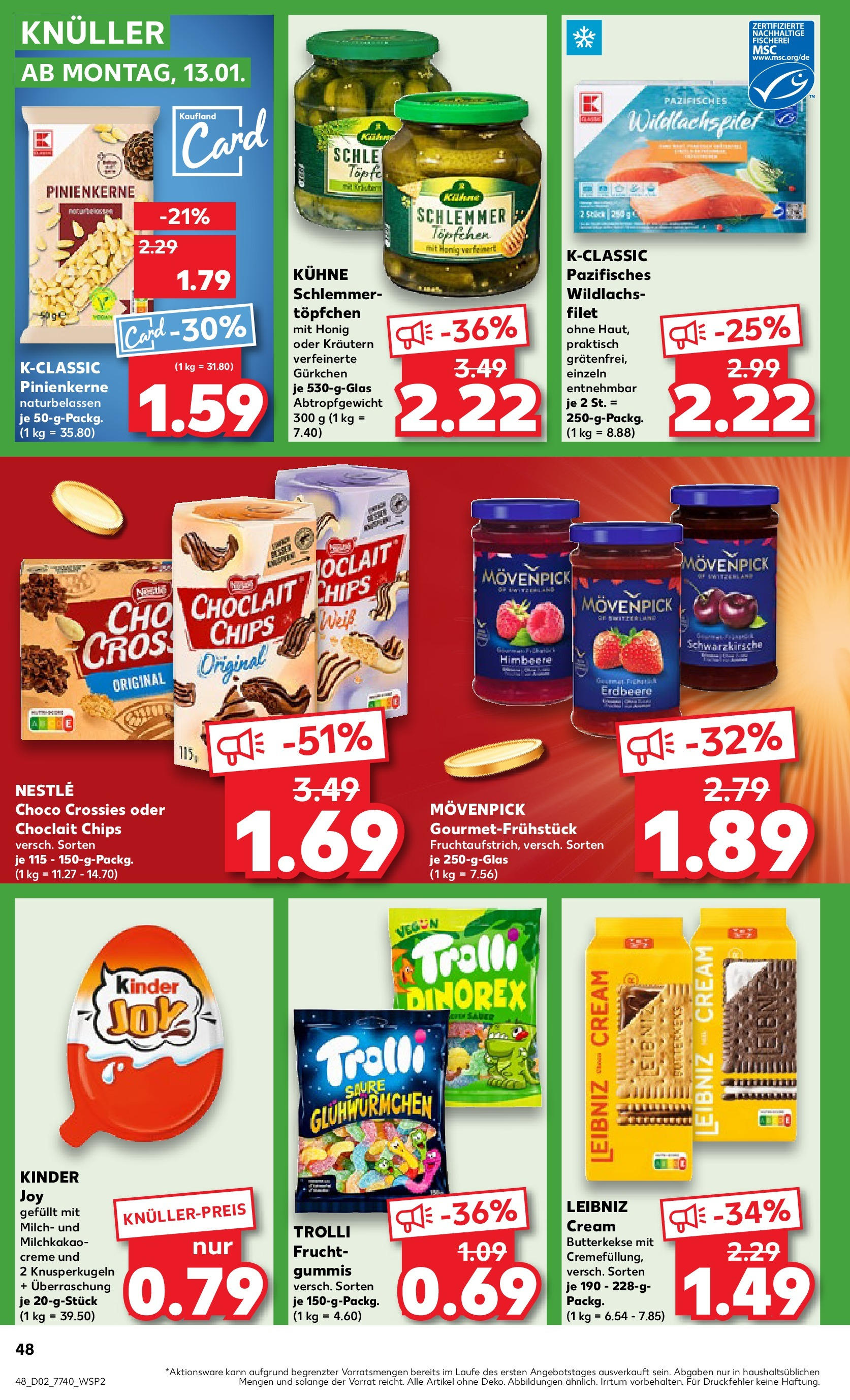 Kaufland - Nürnberg, Fürther Straße 187 (ab 09.01.2025) » Angebote Online zum Blättern | Seite: 48 | Produkte: Milch, Creme, Butterkekse, Himbeere