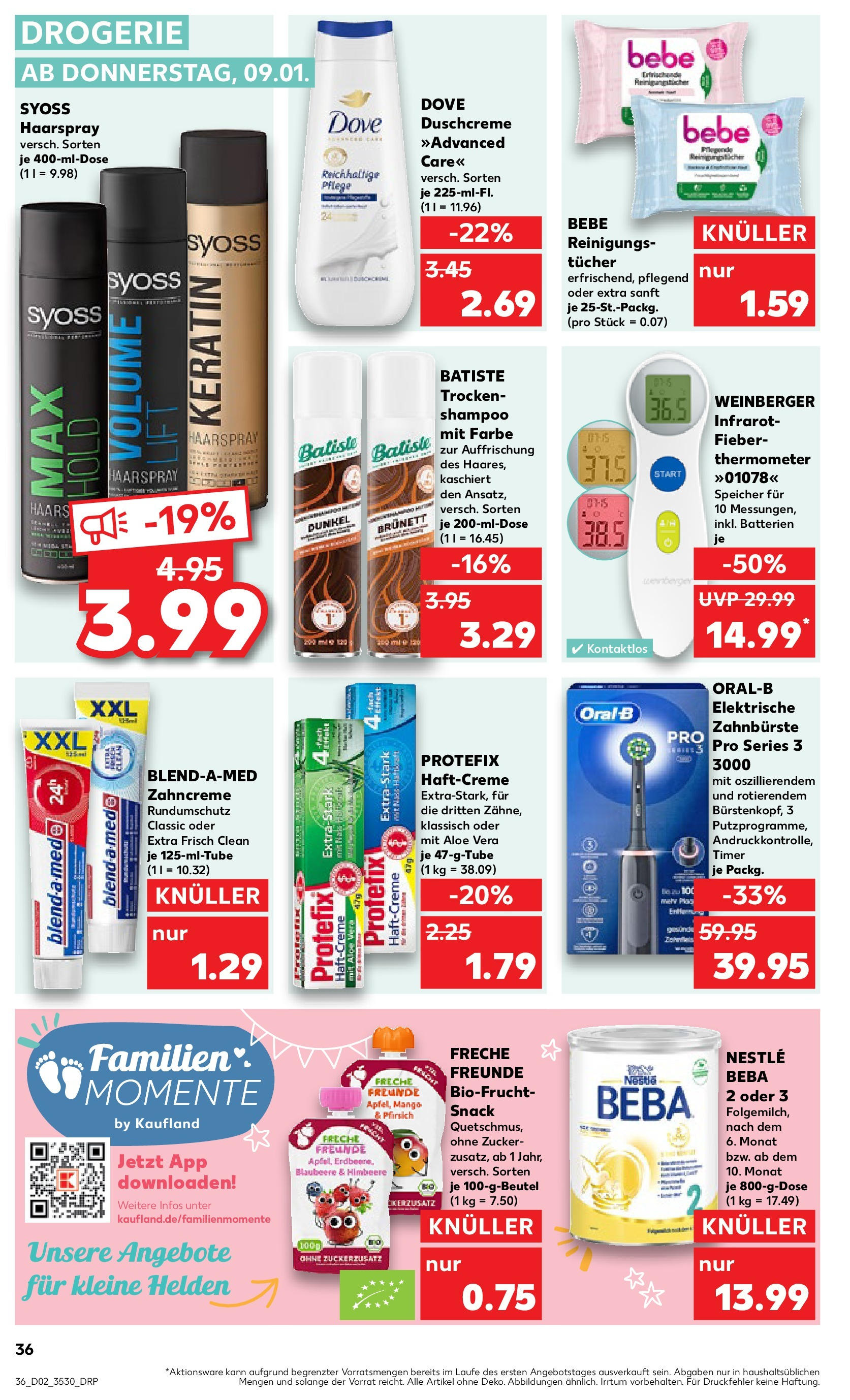 Kaufland - Ahrensfelde, Landsberger Chaussee 17 (ab 09.01.2025) » Angebote Online zum Blättern | Seite: 36 | Produkte: Shampoo, Haarspray, Pfirsich, Himbeere