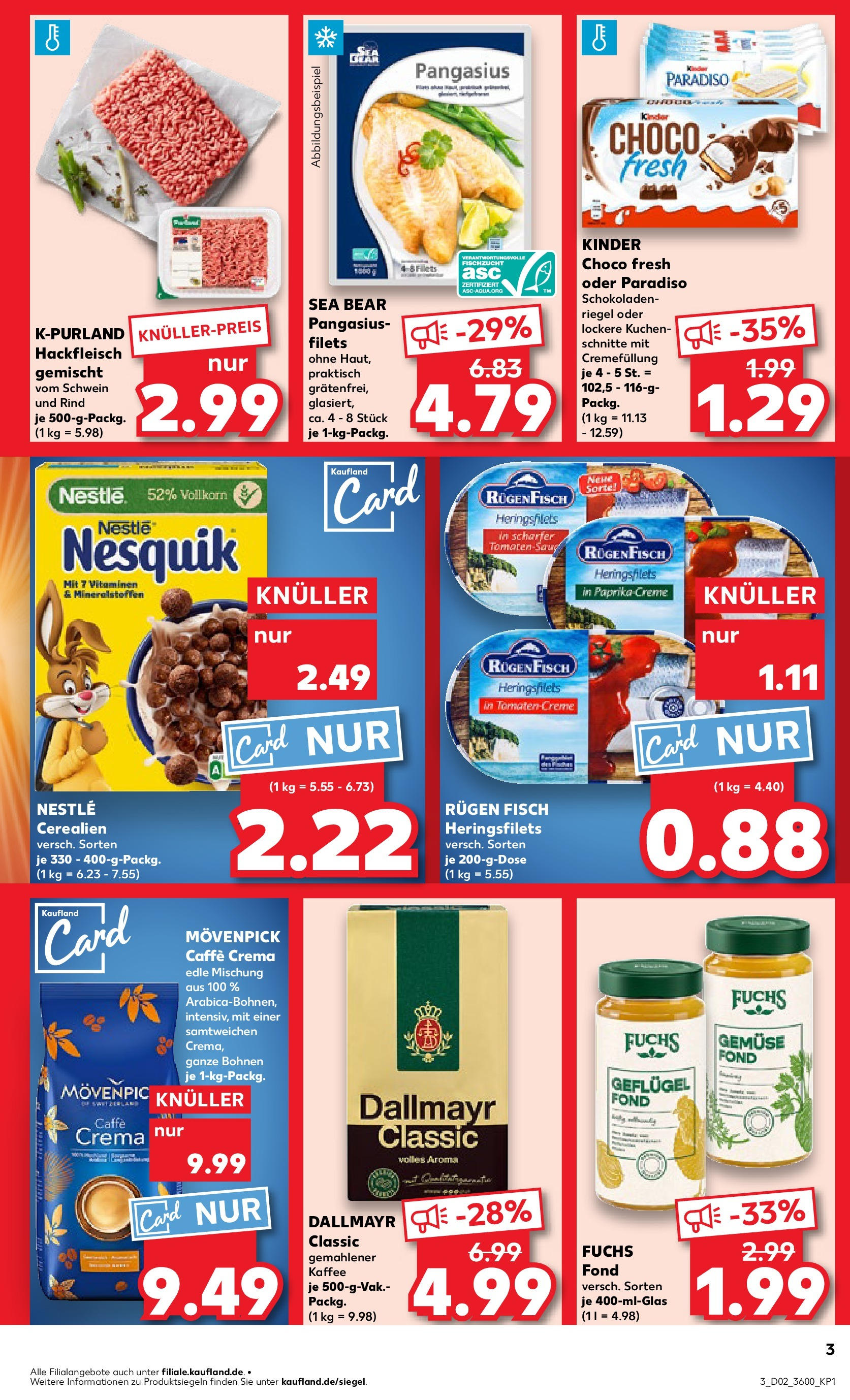 Kaufland - Ahrensfelde, Landsberger Chaussee 17 (ab 09.01.2025) » Angebote Online zum Blättern | Seite: 3 | Produkte: Fisch, Dallmayr, Gemüse, Hackfleisch