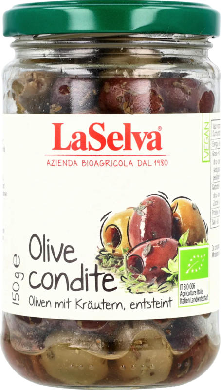 LaSelva Olivenmix entsteint mit Kräutern