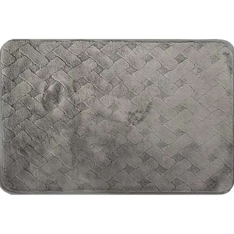 КИЛИМЧЕ ЗА БАНЯ 3D ЛИНИИ СИВО 40Х60 TONI BAD