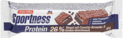 Sportness Proteinriegel 26%, Crunchy Brownie & Cream Geschmack