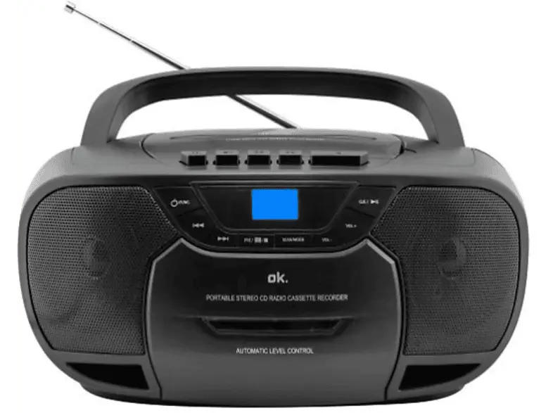 ok. Tragbares Radio ORC 540 mit CD, USB, MP3 und Kasette, schwarz; CD Kassettenradio