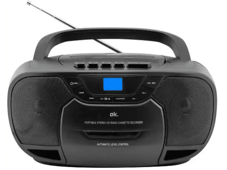 ok. Tragbares Radio ORC 540 mit CD, USB, MP3 und Kasette, schwarz; CD Kassettenradio