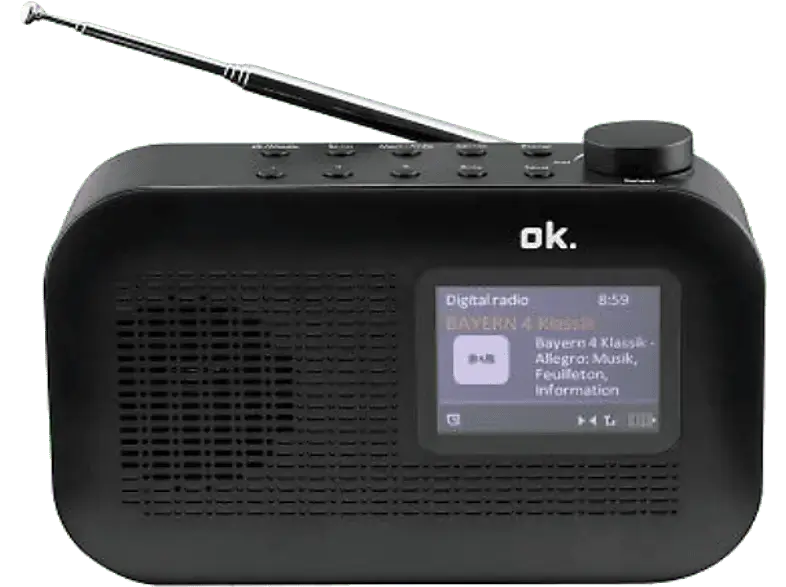 ok. DAB+ Radio ORD 130 mit Farbdisplay und eingebautem Akku