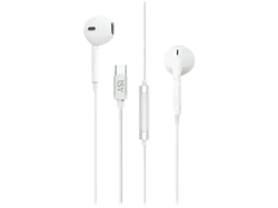 ISY IIE 1200-WT Kabelgebundenes In-Ear-Headset, Typ-C, Wired In-Ear Headset, Type-C, Bedienelement am Kabel; Kopfhörer
