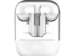 ISY ITW 7000-WT True Wireless Kopfhörer, transparentes Case, Weiß