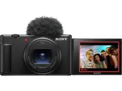 Sony ZV-1 II Kompaktkamera für Vlogging, 20.1MP, 1 Zoll Sensor, 18-50mm f1.8-4.0, 24B/s, Augen-AF Tiere/Menschen, 4K30p, Schwarz