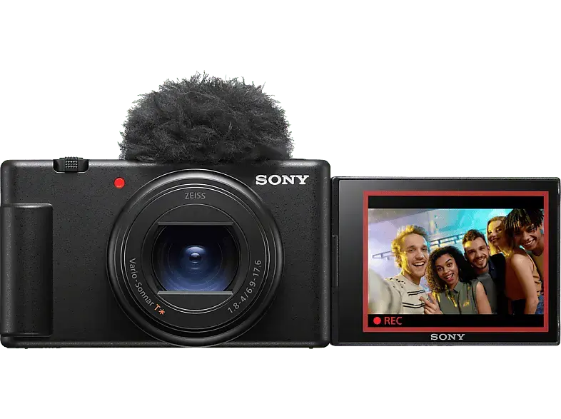 Sony ZV-1 II Kompaktkamera für Vlogging, 20.1MP, 1 Zoll Sensor, 18-50mm f1.8-4.0, 24B/s, Augen-AF Tiere/Menschen, 4K30p, Schwarz