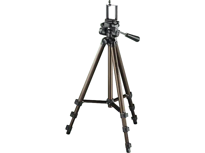 ISY Stativ mit Smartphonehalterung IPT-1250 braun, Höhe bis 125cm