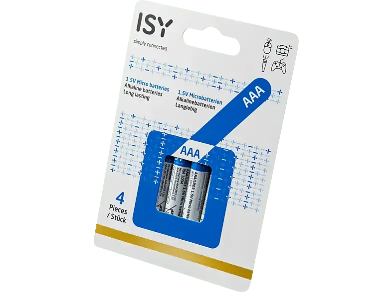 ISY IBA-1004 AAA Batterie, 1.5 Volt 4 Stück