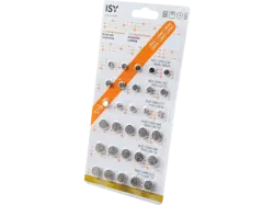 ISY IBA-3030 30-Mix Pack Alkaline-Batterien Knopfzellen, 1.5 Volt