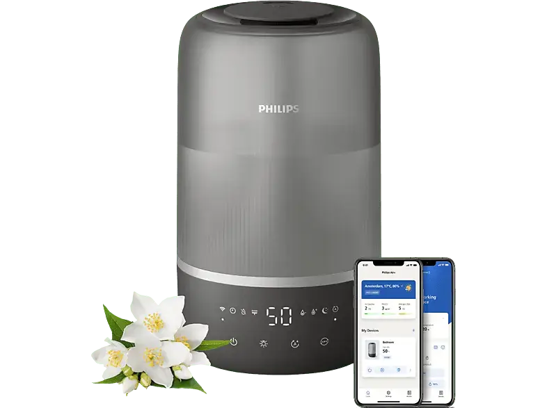 Philips HU 1510/03 1000 Series Luftbefeuchter Grau (19,6 Watt, Raumgröße: 41 m²)