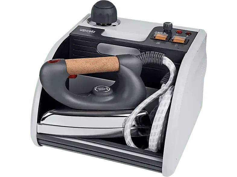 Polti Vaporella Super Pro Dampfbügelstation mit Heizkessel (3 bar, 1750 Watt, 1,3 l Wassertank, Schwarz)