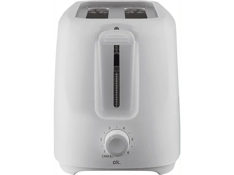 ok. OTO 2722 W Toaster (Weiß, 700 Watt, Schlitze: 2)