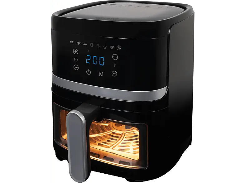 Koenic KAF 41323 B Heißluftfritteuse (3,7 l, 1300 Watt, Schwarz)