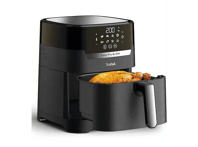 Tefal EY5058 Easy Fry & Grill XL Precision Heißluftfritteuse (4,2 l, 1400 Watt, Schwarz)