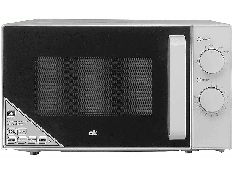 ok. OMWG 2024-1 W Mikrowelle (700 Watt, Freistehend, 20 l, Weiß)