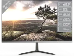 PEAQ PMO S323-IQSC Monitor, 32 Zoll, WQHD, 75Hz, 5ms, 280cd, IPS, 2W Audio, Gun-Metall