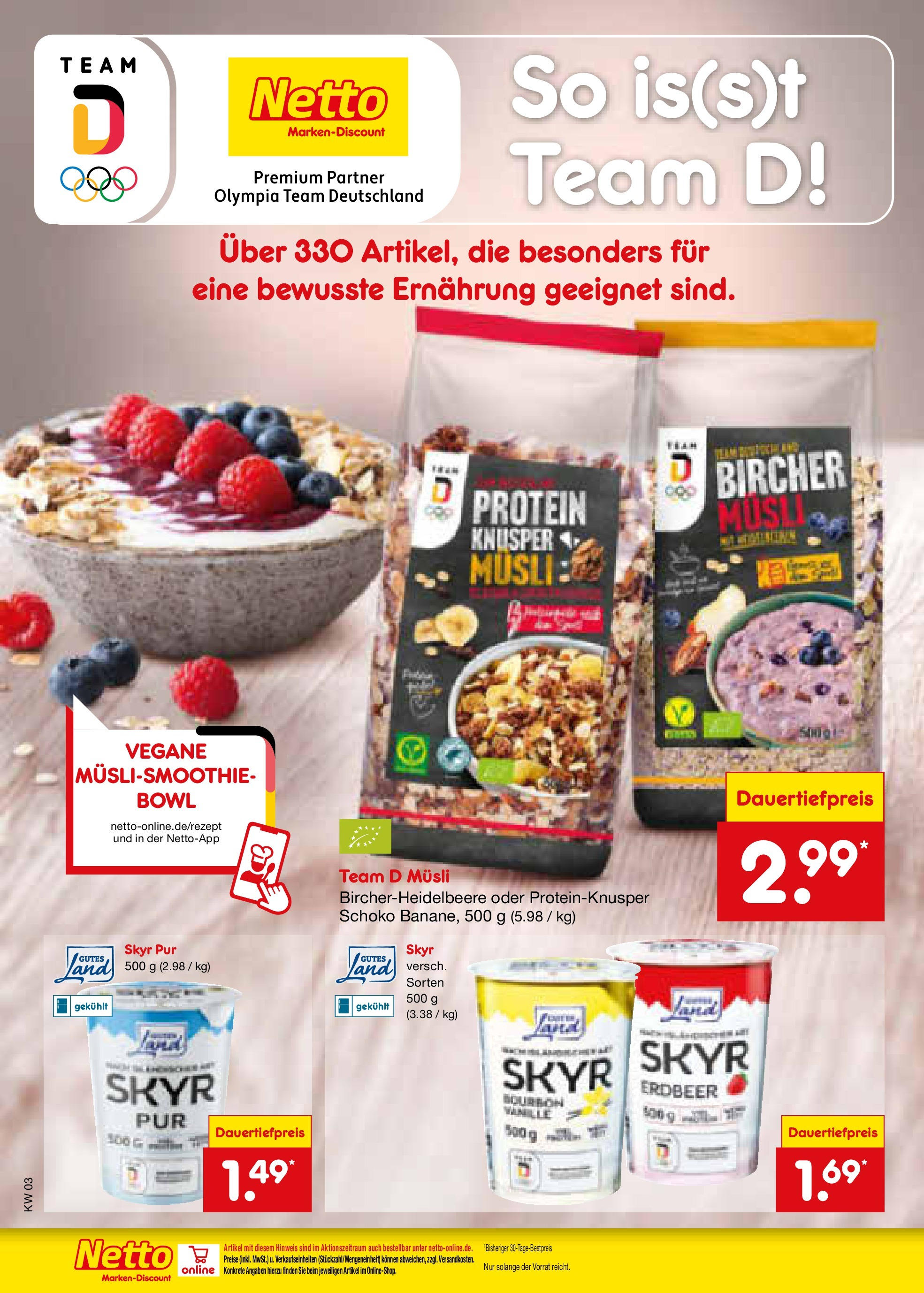 Netto Marken-Discount - Netto: Wochenangebote (ab 12.01.2025) » Angebote | Seite: 12 | Produkte: Musli, Skyr, Bourbon