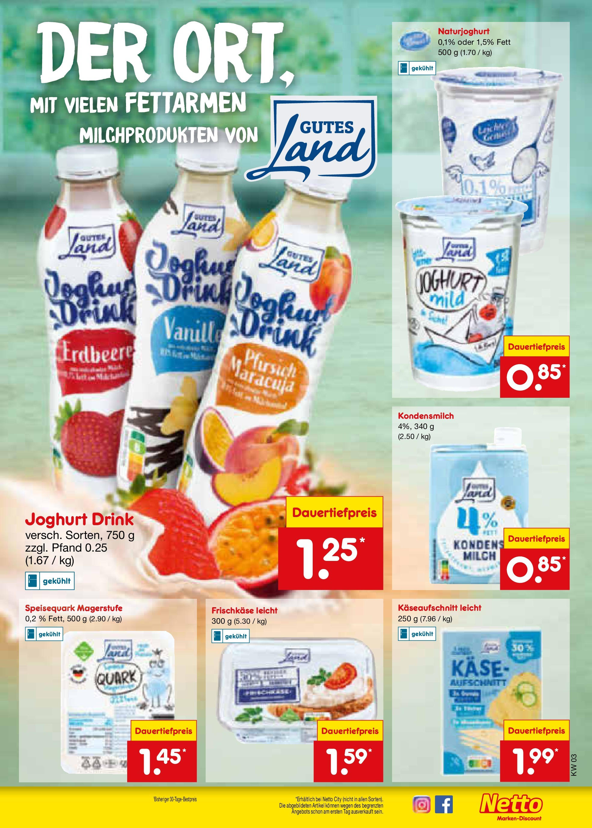 Netto Marken-Discount - Netto: Wochenangebote (ab 12.01.2025) » Angebote | Seite: 19 | Produkte: Milch, Käse, Joghurt, Frischkase