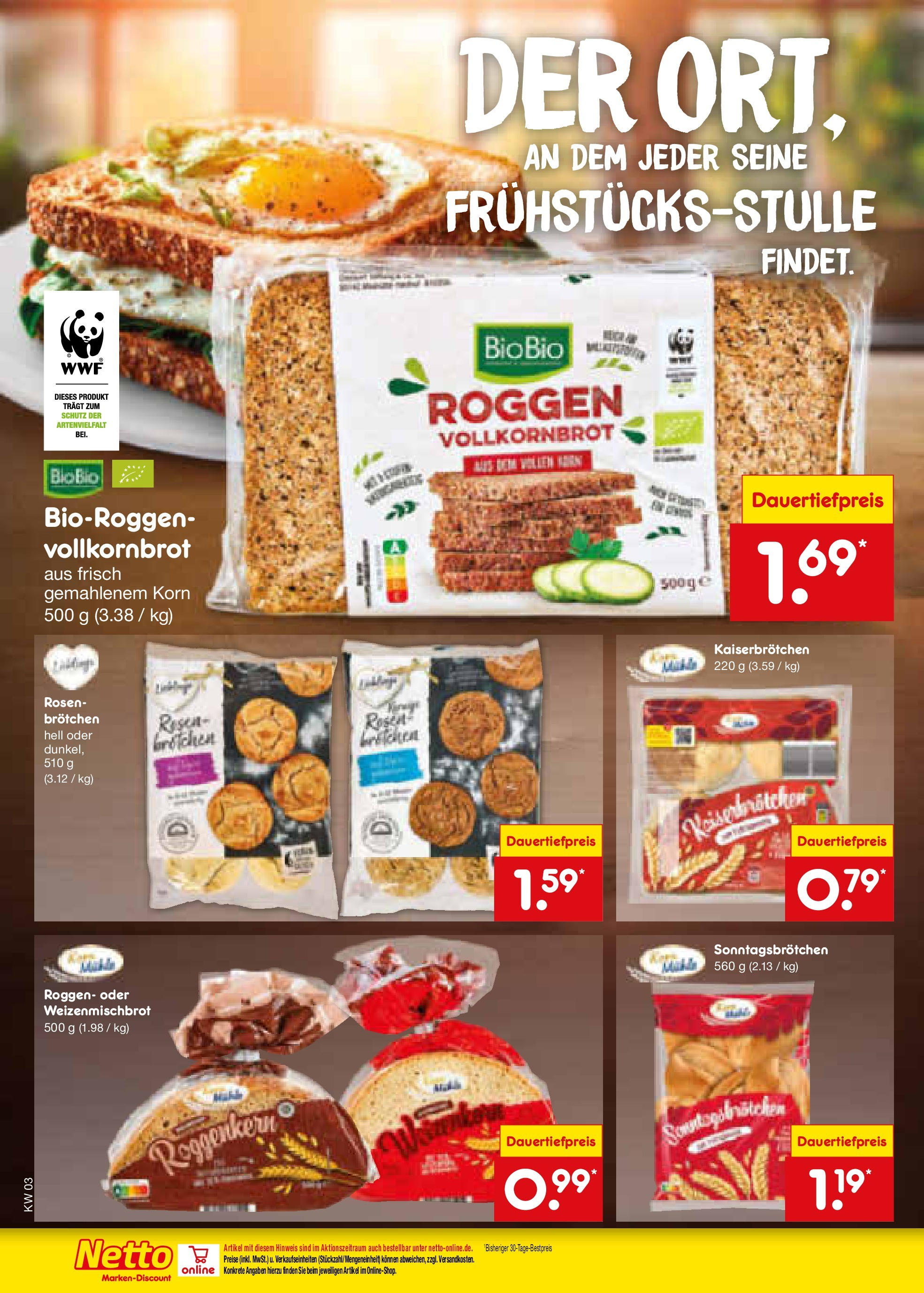 Netto Marken-Discount - Netto: Wochenangebote (ab 12.01.2025) » Angebote | Seite: 26 | Produkte: Vollkornbrot