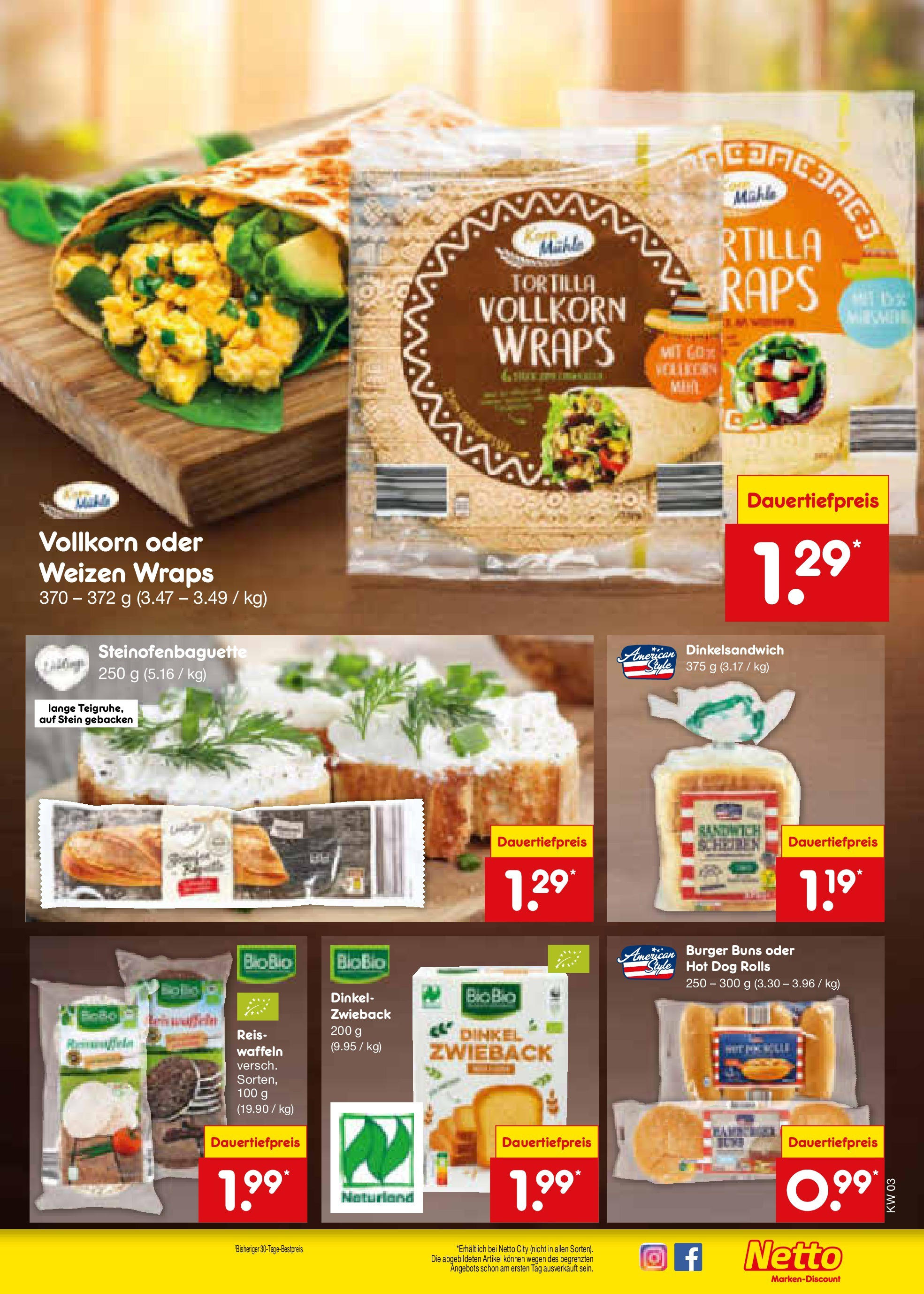 Netto Marken-Discount - Netto: Wochenangebote (ab 12.01.2025) » Angebote | Seite: 27 | Produkte: Burger, Waffeln, Reis