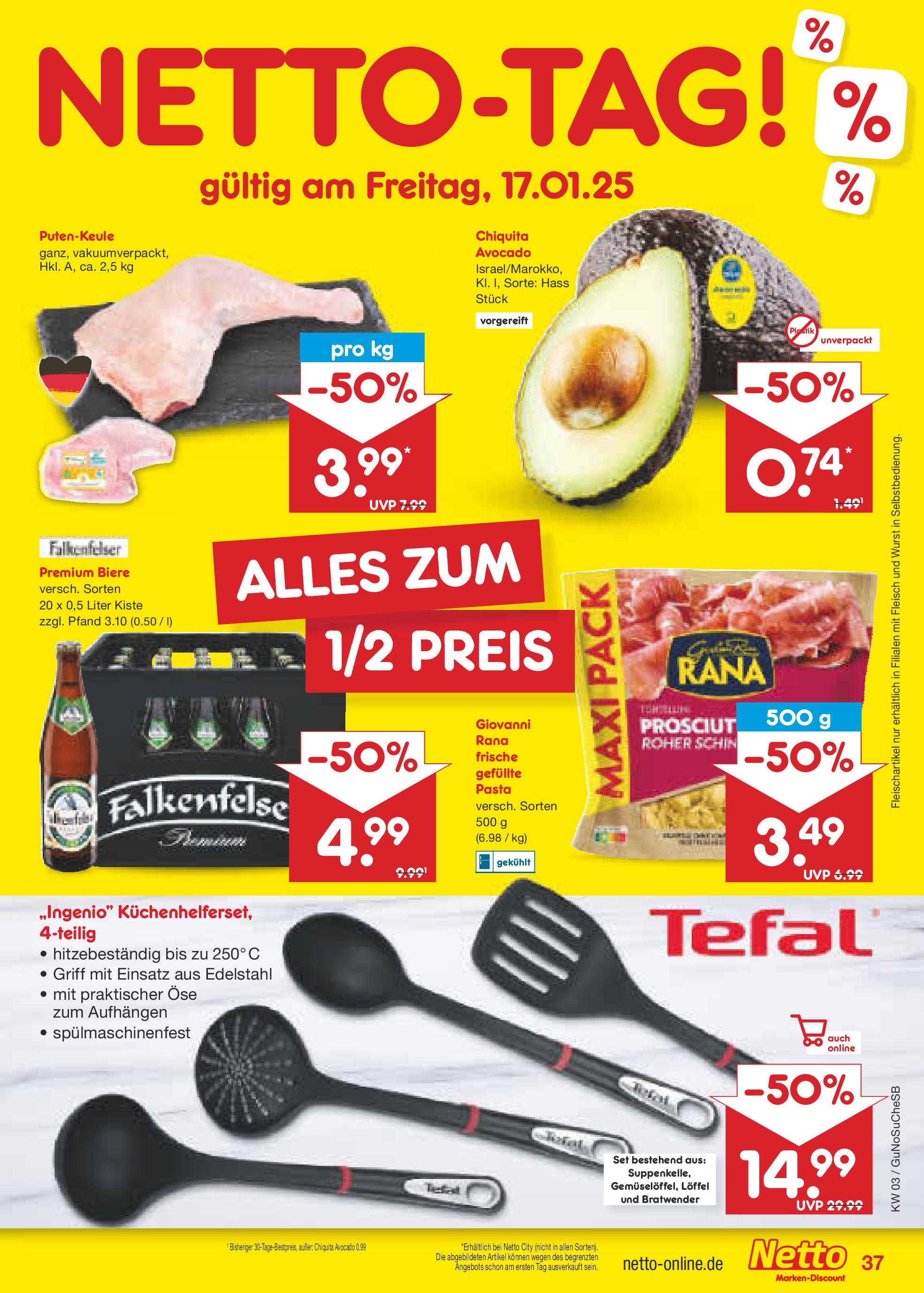 Netto Marken-Discount - Netto: Wochenangebote (ab 12.01.2025) » Angebote | Seite: 53 | Produkte: Avocado, Wurst, Pasta, Fleisch