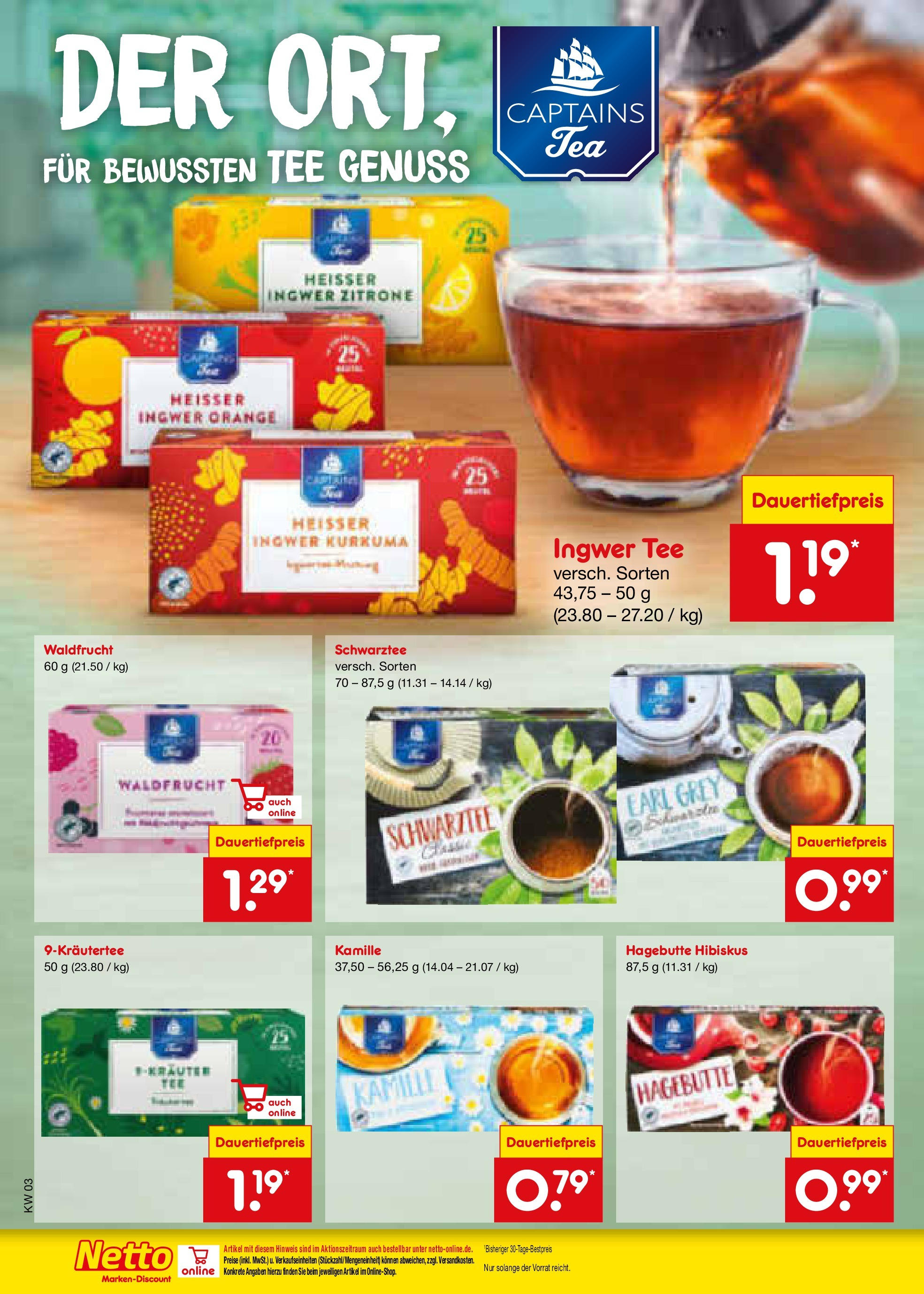 Netto Marken-Discount - Netto: Wochenangebote (ab 12.01.2025) » Angebote | Seite: 4 | Produkte: Zitrone, Tee