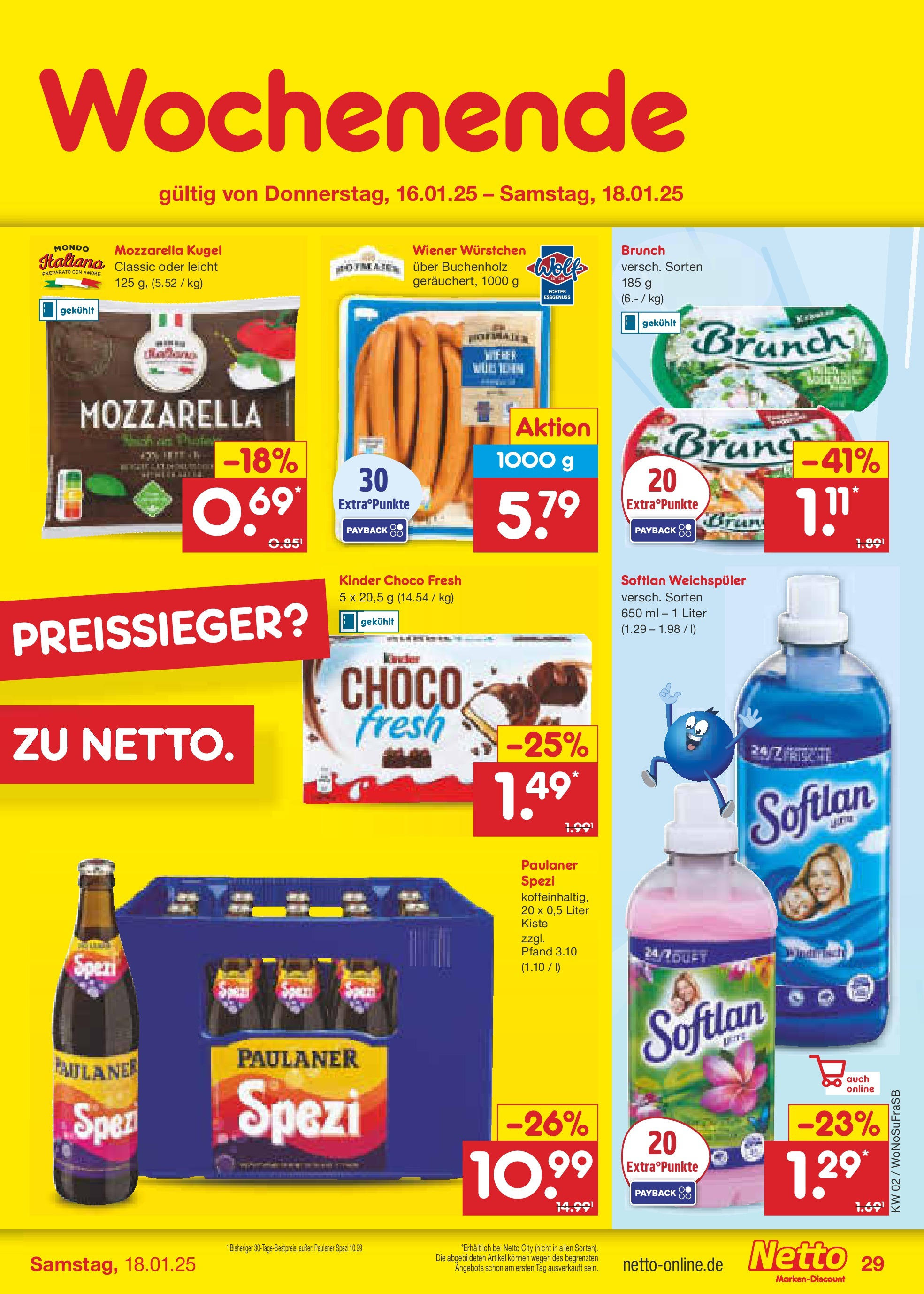 Netto Marken-Discount - Netto: Wochenangebote (ab 12.01.2025) » Angebote | Seite: 43 | Produkte: Himbeeren, Kirschen, Gemüse, Obst