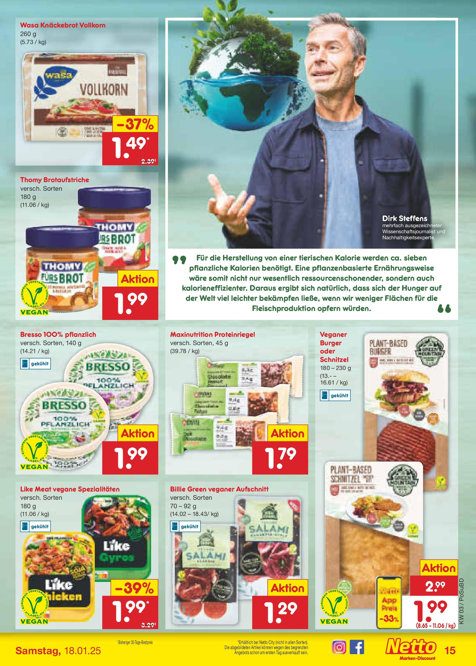 Netto Marken-Discount - Netto: Wochenangebote (ab 12.01.2025) » Angebote | Seite: 23 | Produkte: Bresso, Gyros, Like meat, Brot