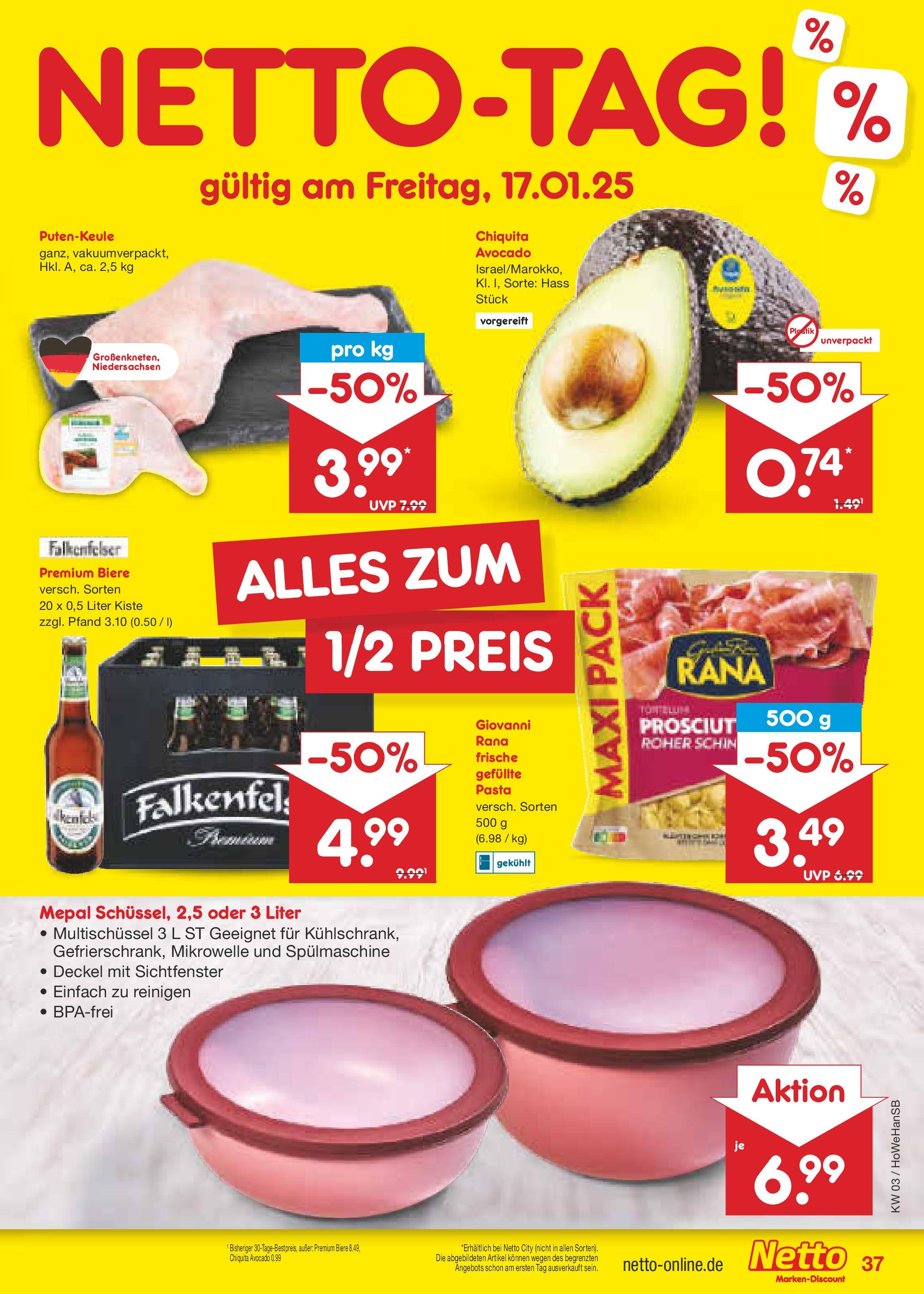 Netto Marken-Discount - Netto: Wochenangebote (ab 12.01.2025) » Angebote | Seite: 53 | Produkte: Mikrowelle, Avocado, Pasta