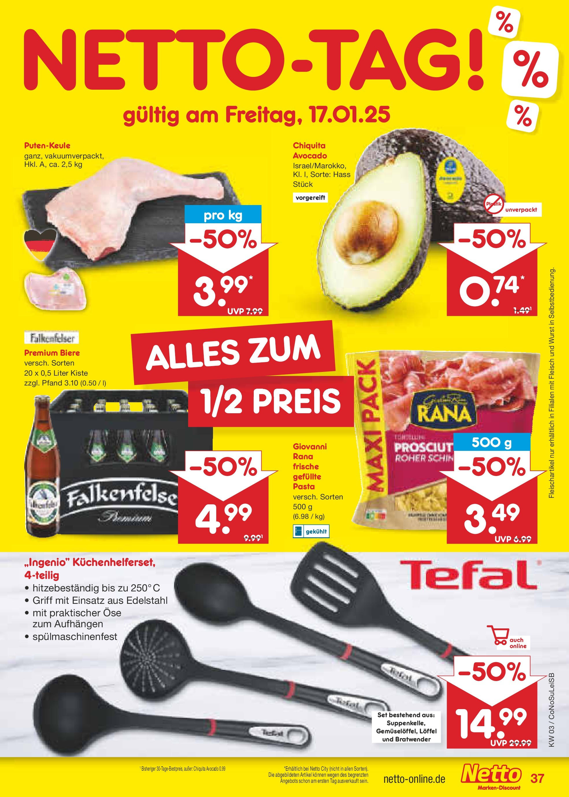 Netto Marken-Discount - Netto: Wochenangebote (ab 12.01.2025) » Angebote | Seite: 53 | Produkte: Avocado, Wurst, Pasta, Fleisch