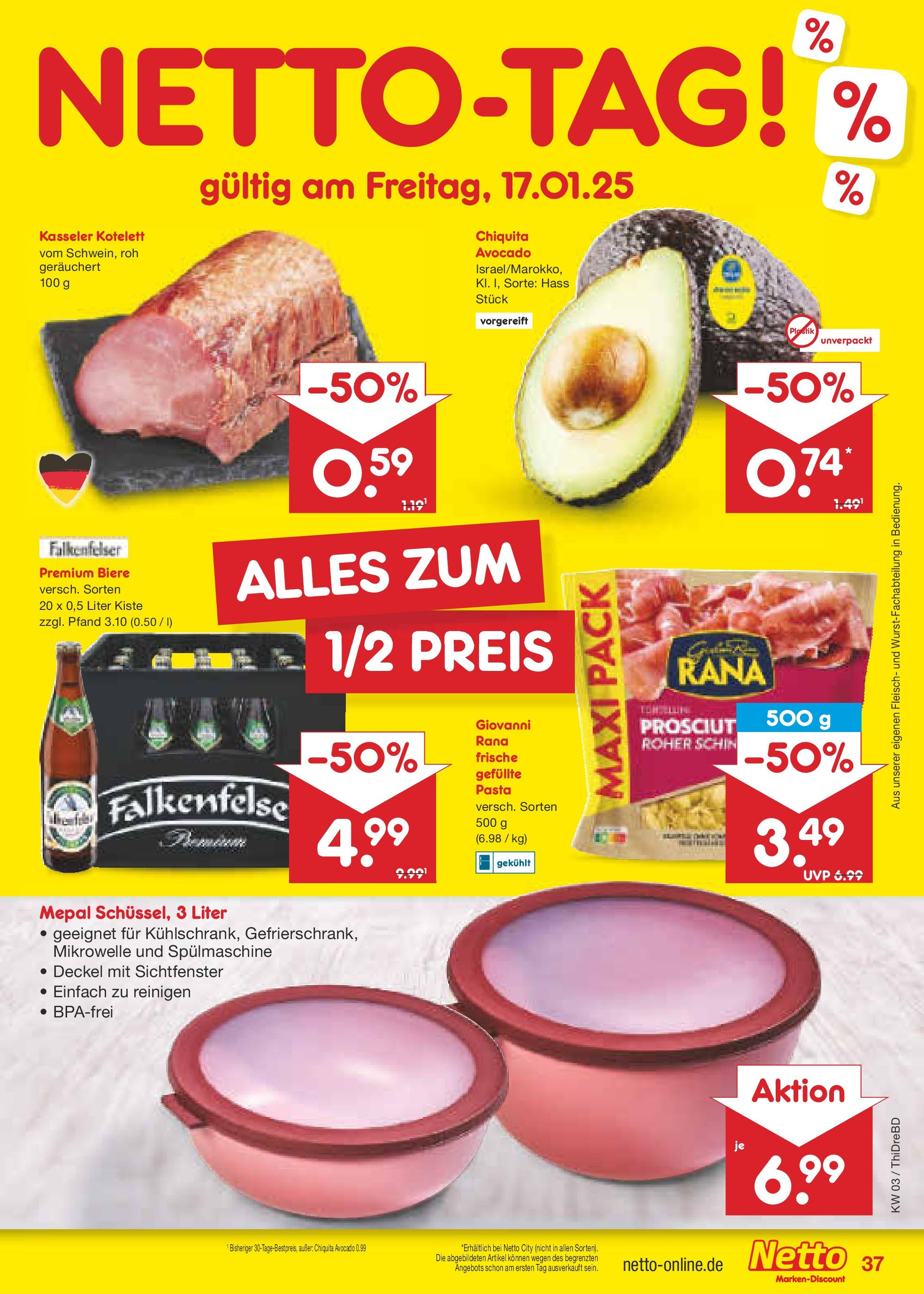 Netto Marken-Discount - Netto: Getränkeangebote (ab 12.01.2025) » Angebote | Seite: 53 | Produkte: Mikrowelle, Avocado, Pasta, Fleisch