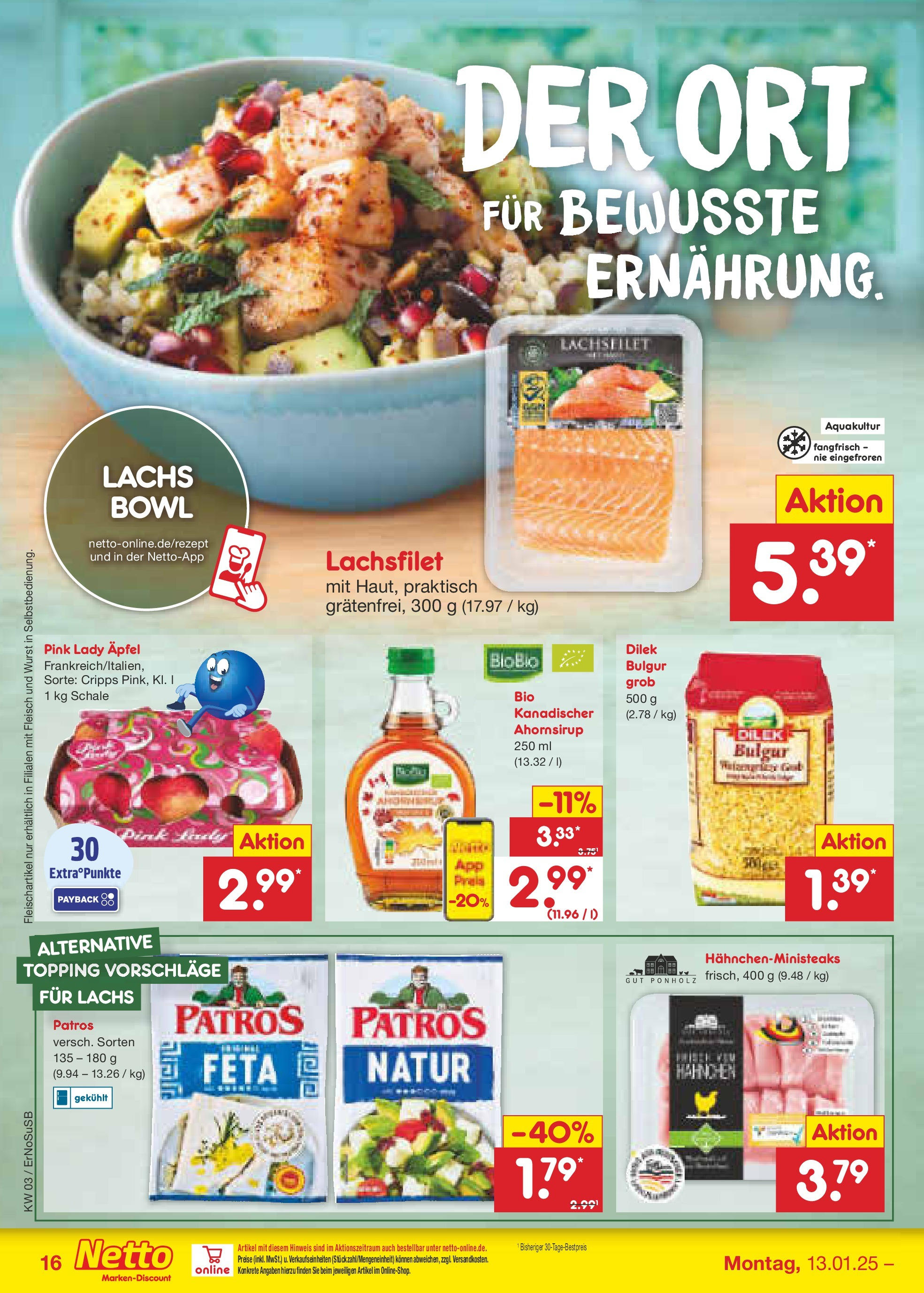 Netto Marken-Discount - Netto: Getränkeangebote (ab 12.01.2025) » Angebote | Seite: 24 | Produkte: Feta, Äpfel, Wurst, Fleisch