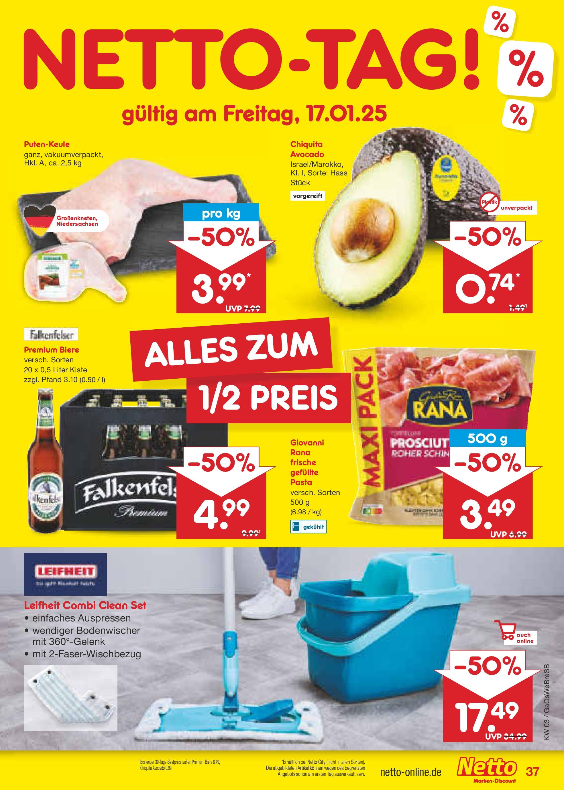 Netto Marken-Discount - Netto: Getränkeangebote (ab 12.01.2025) » Angebote | Seite: 53 | Produkte: Avocado, Pasta