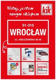 Pogląd gazetki "Wrocław" ze sklepu Kik ważnej od 08.01.2025