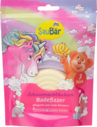 SauBär Kinder Badezusatz Badefizzer Schaumwölkchen (3x50 g)