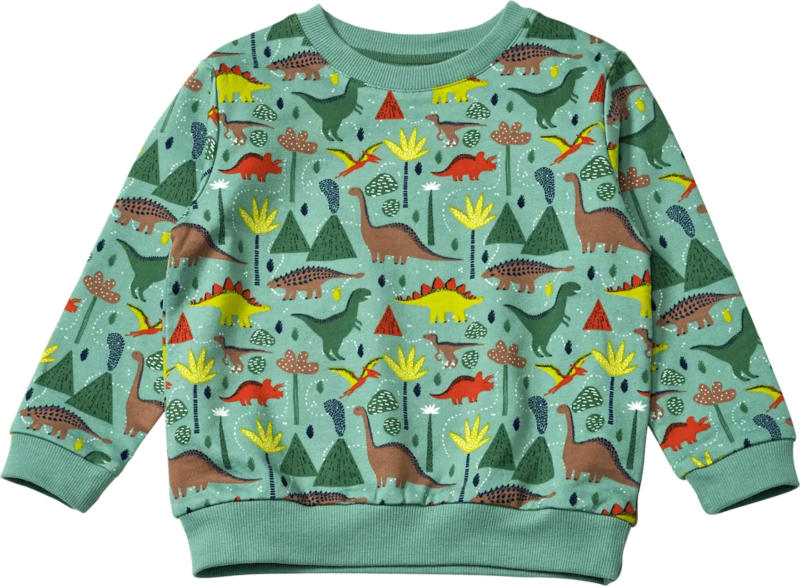 ALANA Sweatshirt mit Dino-Muster, grün, Gr. 128